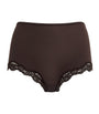 Skims Brown Lace-Trim Fits Everybody Boyshort Briefs