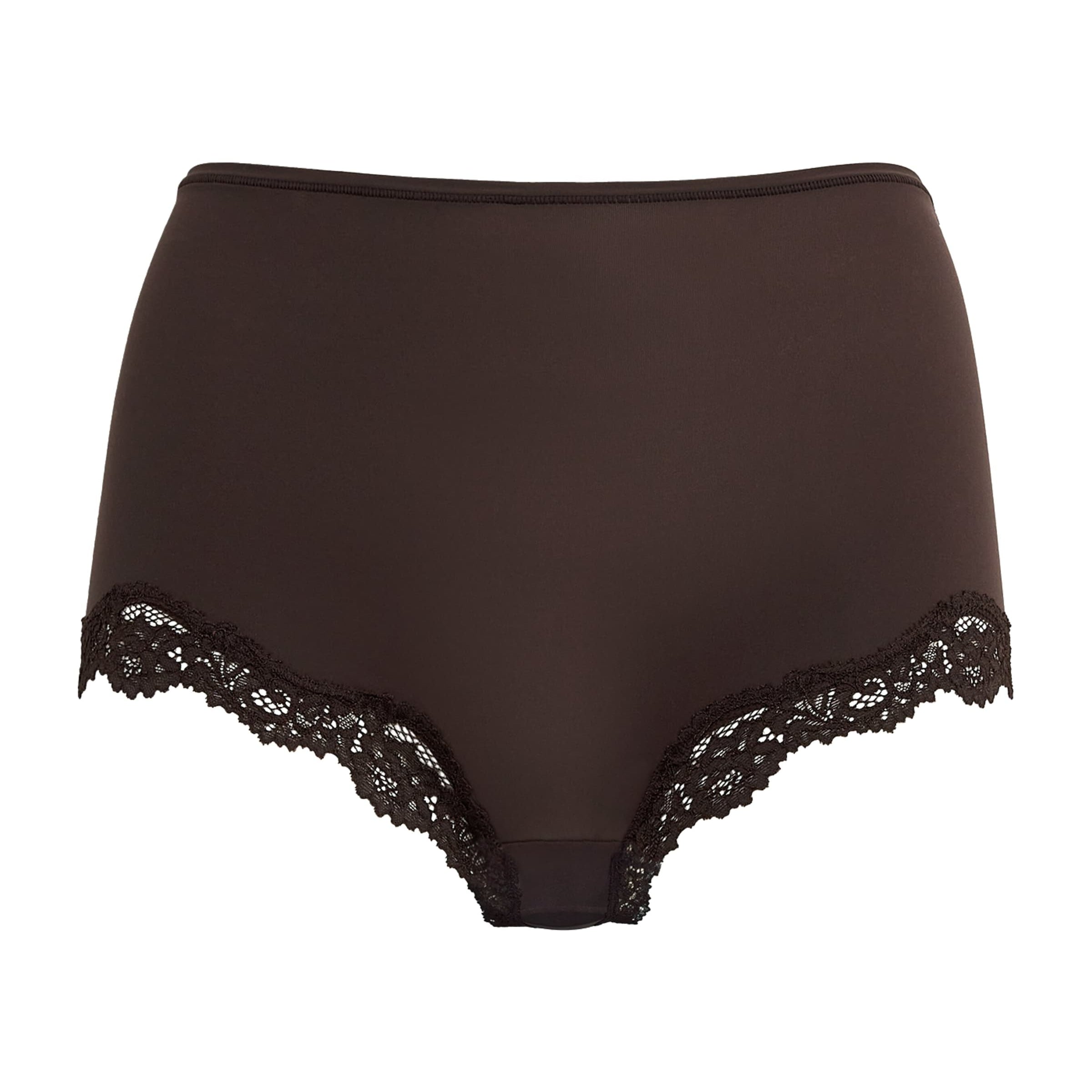 Skims Brown Lace-Trim Fits Everybody Boyshort Briefs