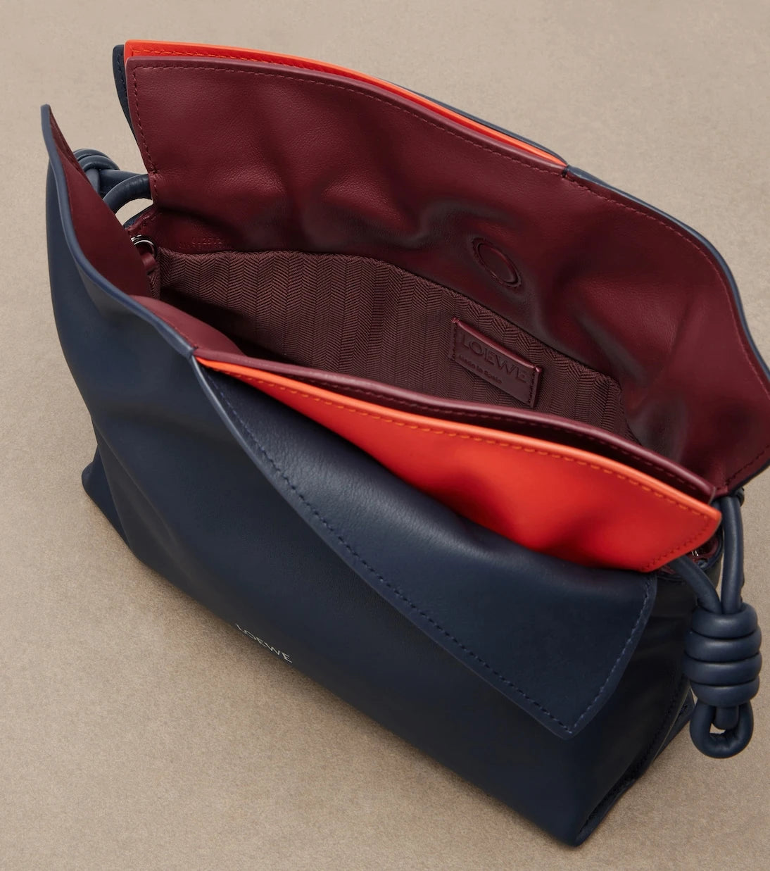 Loewe - Layered Flamenco Mini leather clutch
