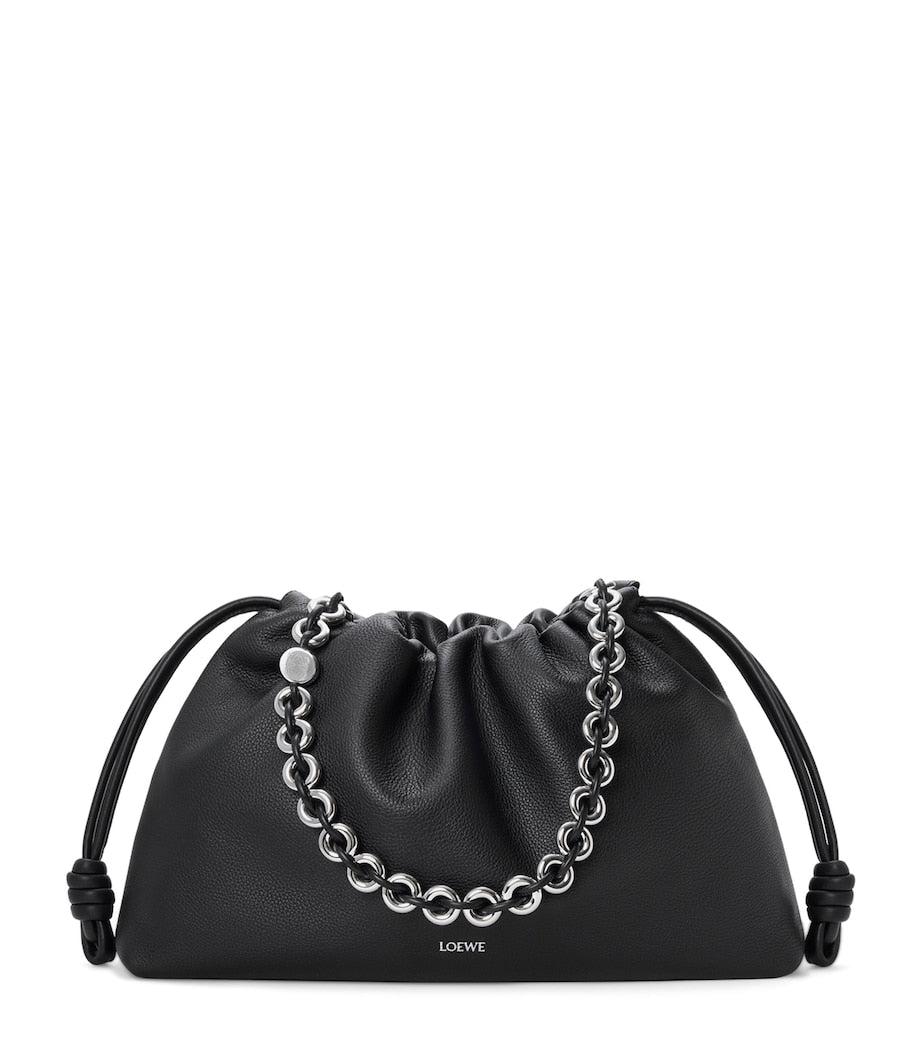 Large Leather Flamenco Shoulder Bag