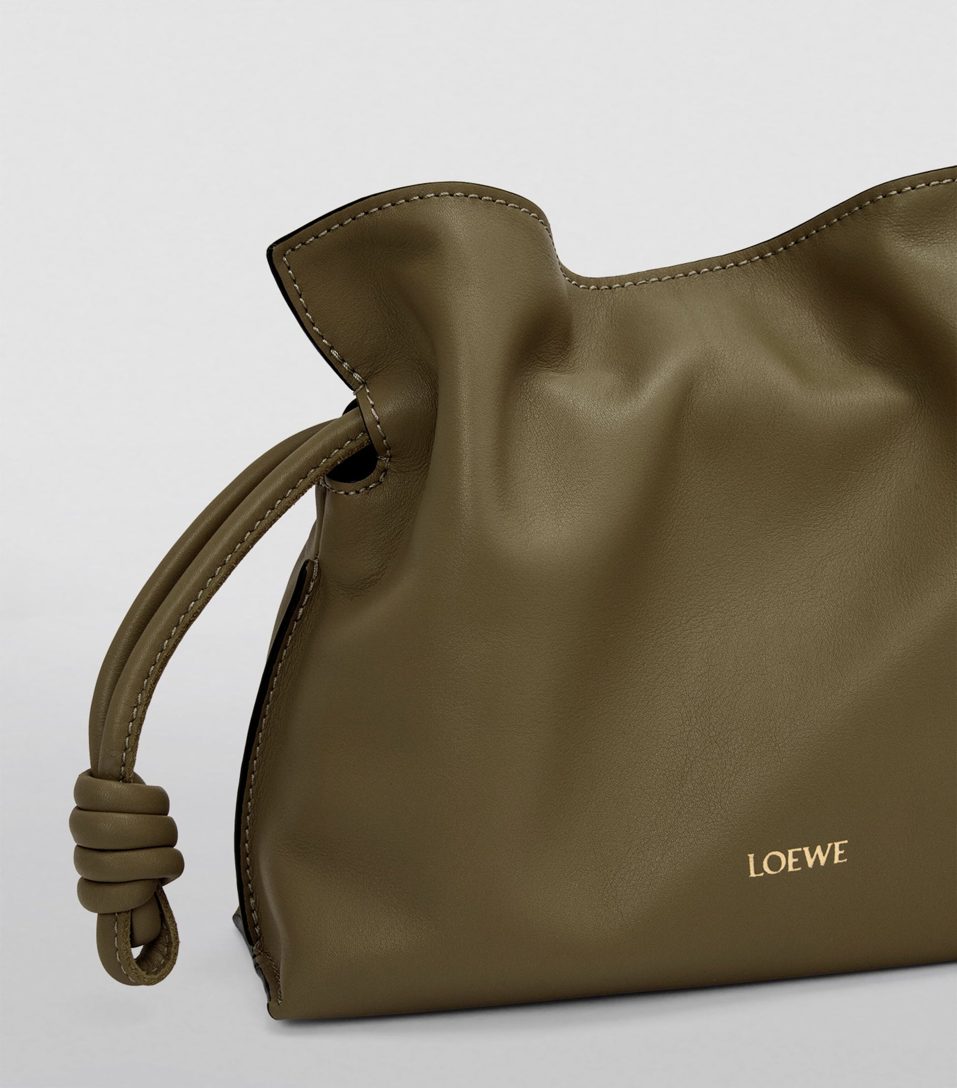LOEWE Green Mini Leather Flamenco Purse