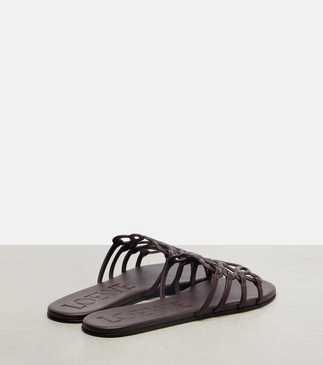 Loewe - Petal Anagram leather slides