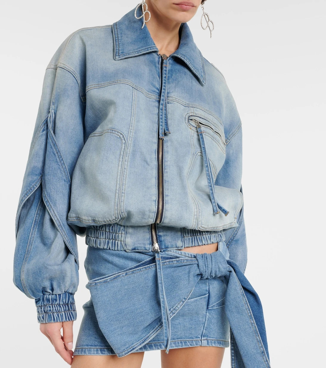 Blumarine - Denim bomber jacket