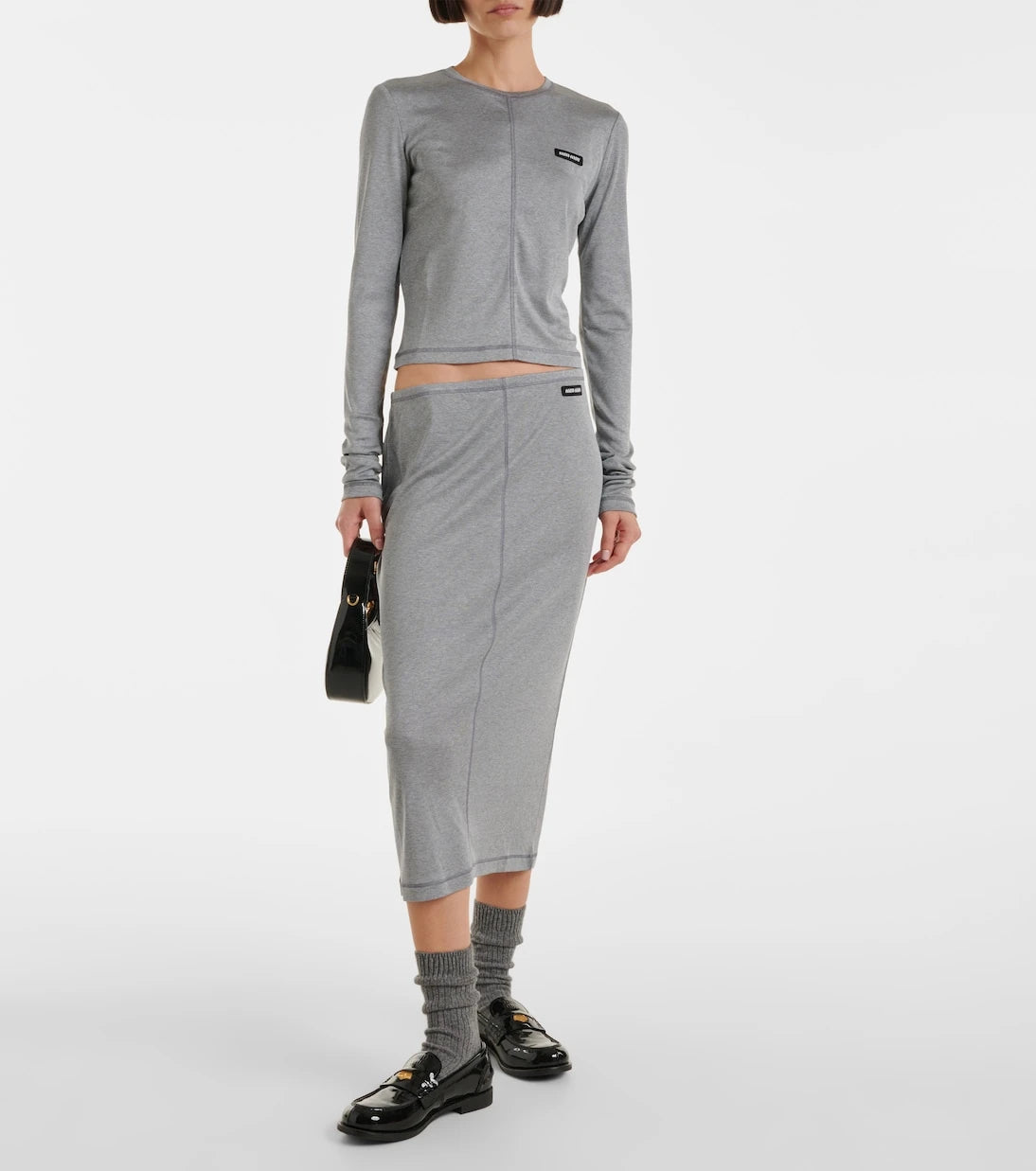 Miu Miu - Silk midi skirt