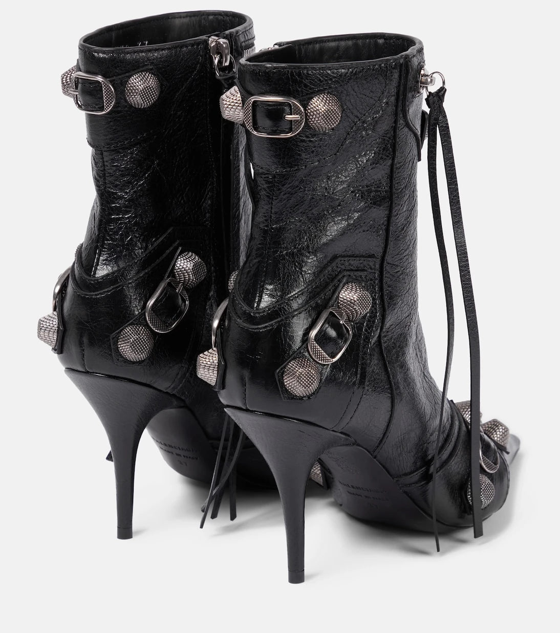 Balenciaga - Cagole leather ankle boots