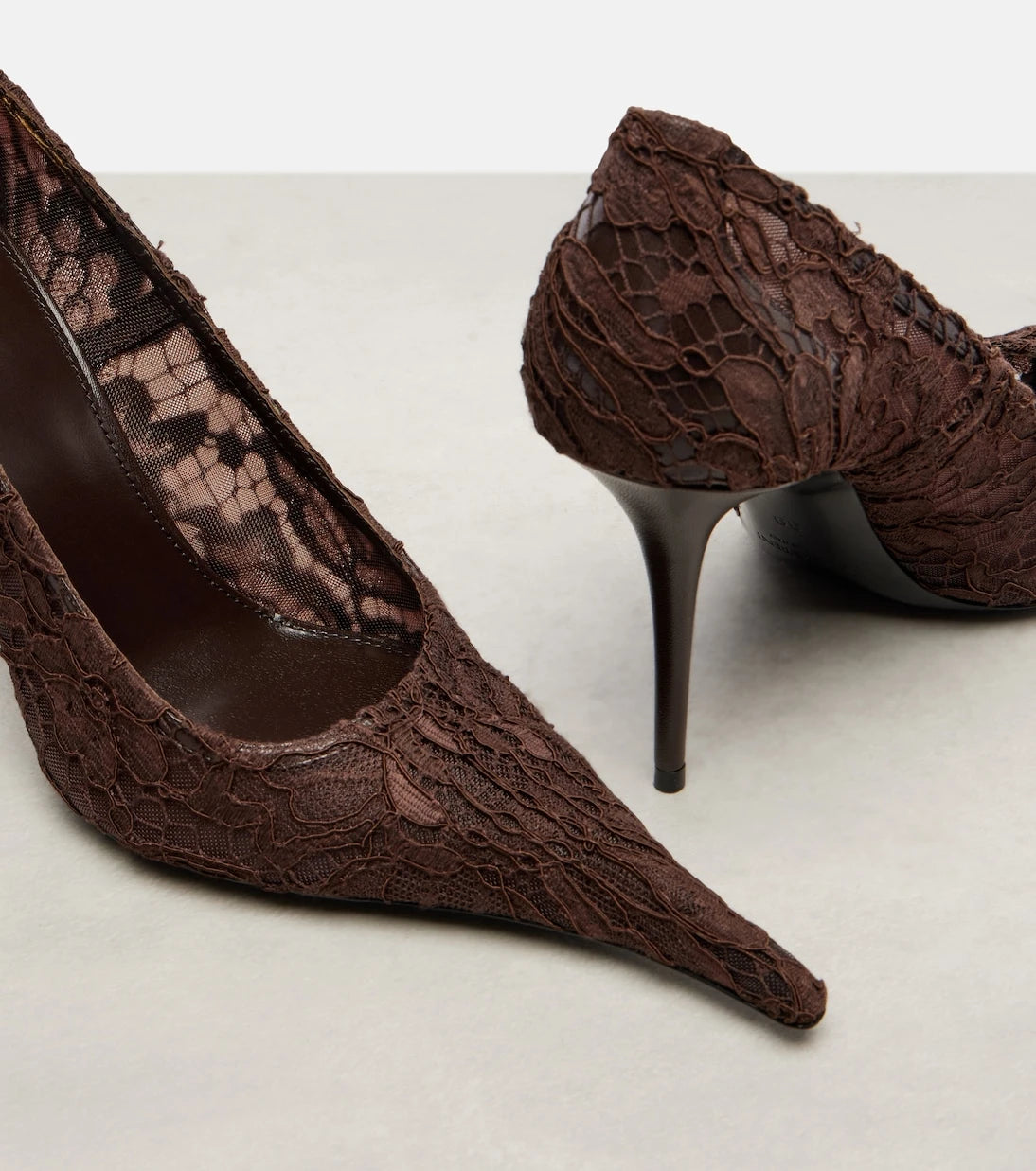 Saint Laurent - Thierry 95 tulle lace pumps