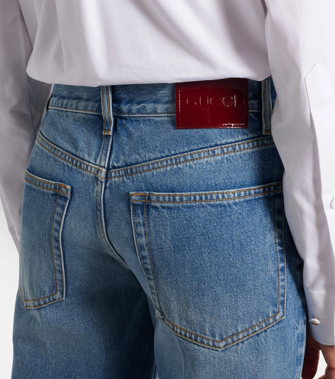 Gucci - جينز مستقيم متوسط الارتفاع
