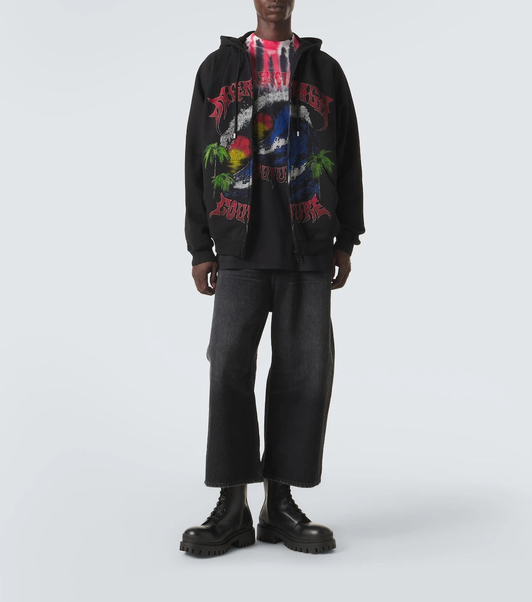 Balenciaga - Printed tie-dye cotton jersey T-shirt
