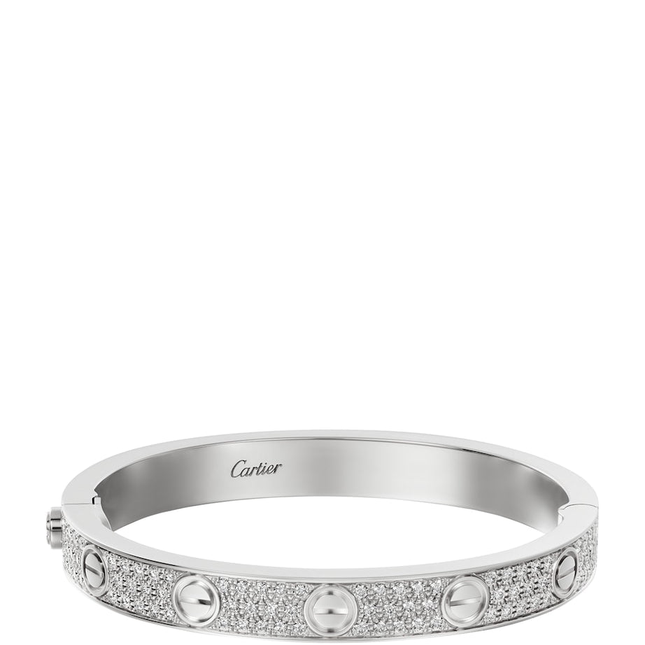 White Gold and Diamond LOVE Bracelet