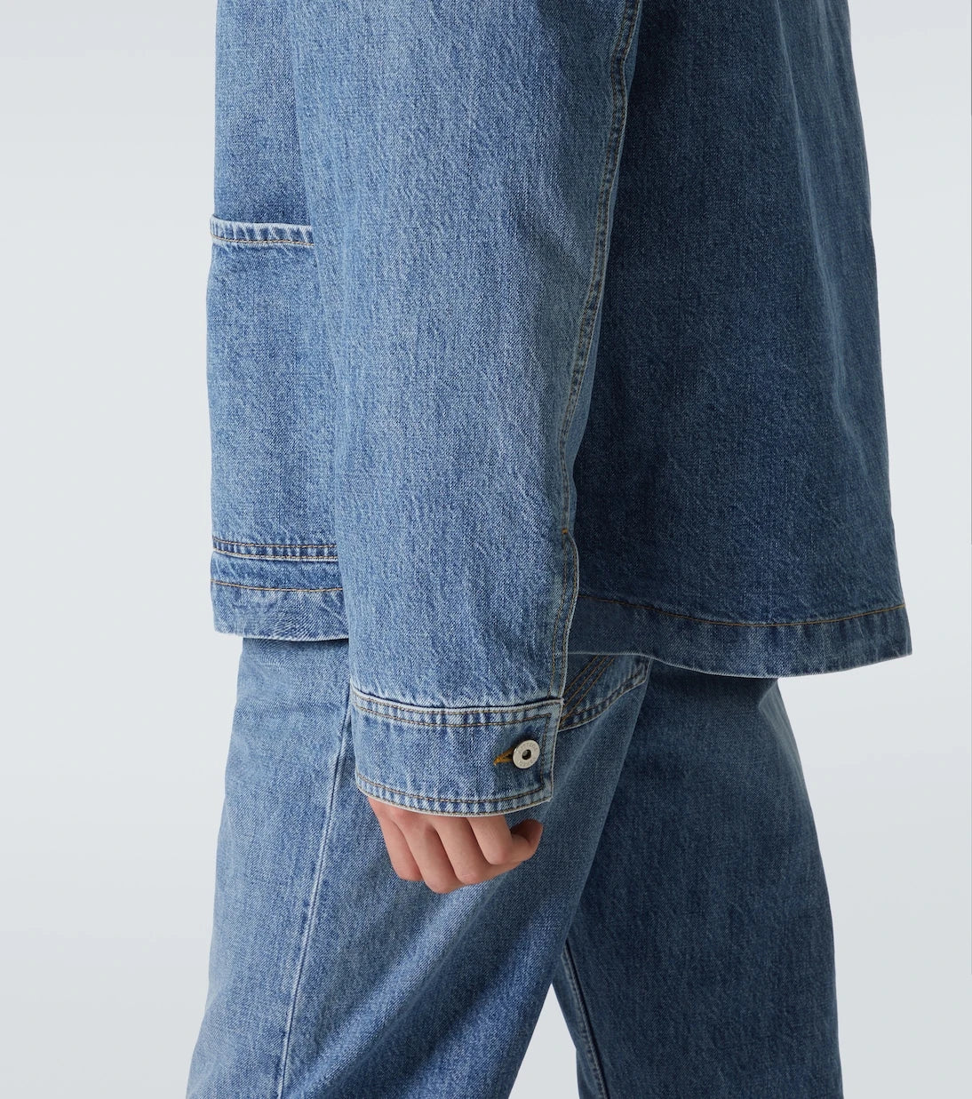 Bottega Veneta - Suede-trimmed padded denim jacket