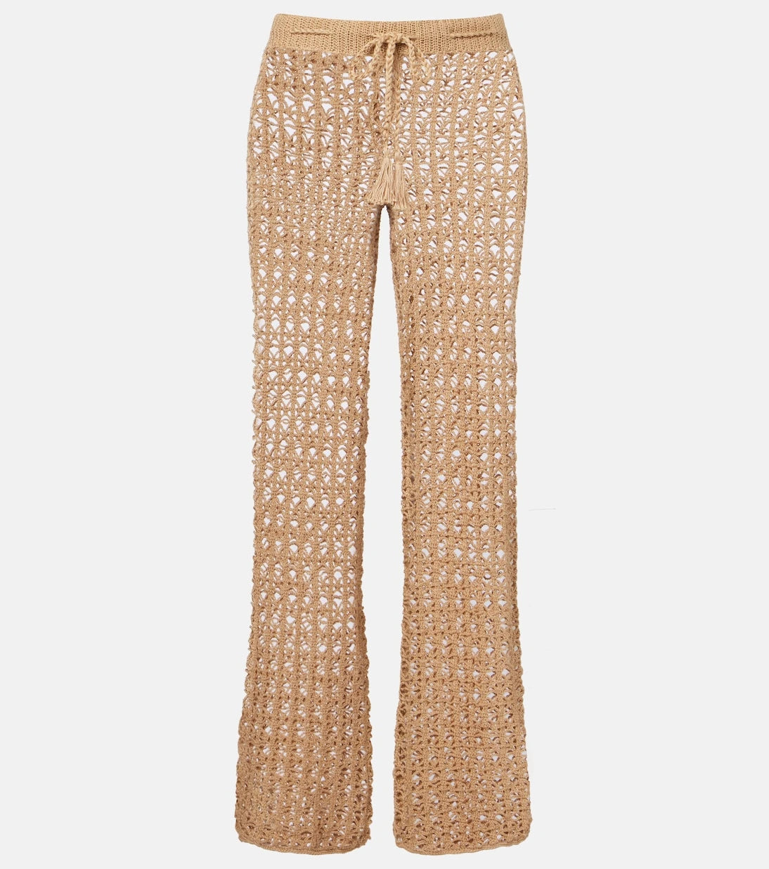 Anna Kosturova - Crochet cotton wide-leg pants