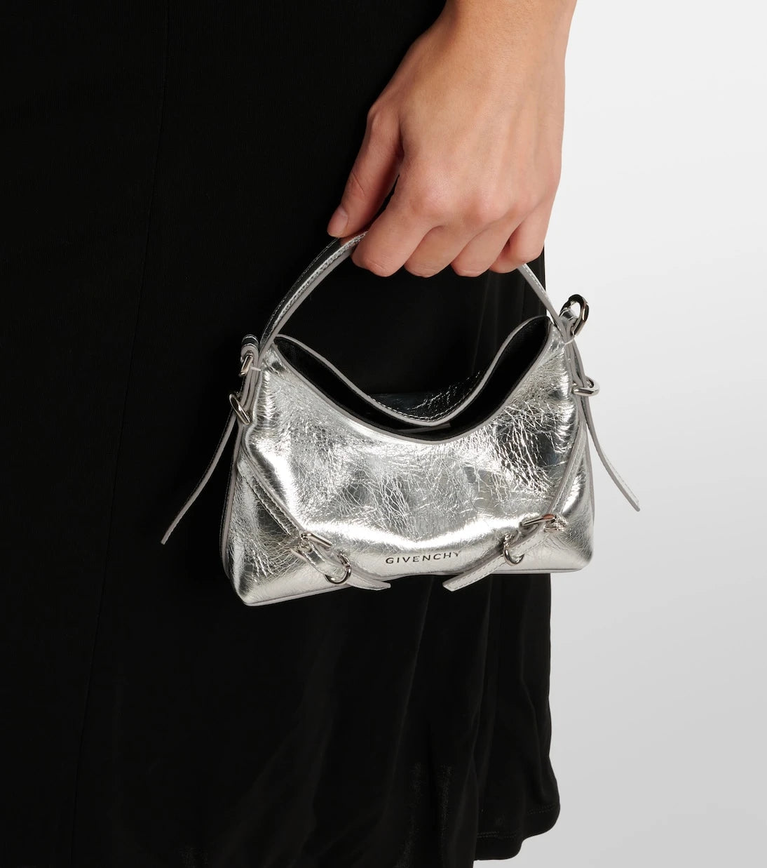Givenchy - Voyou Nano metallic leather shoulder bag