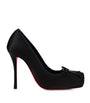 Christian Louboutin Black Cassia Nodo Leather Pumps 100