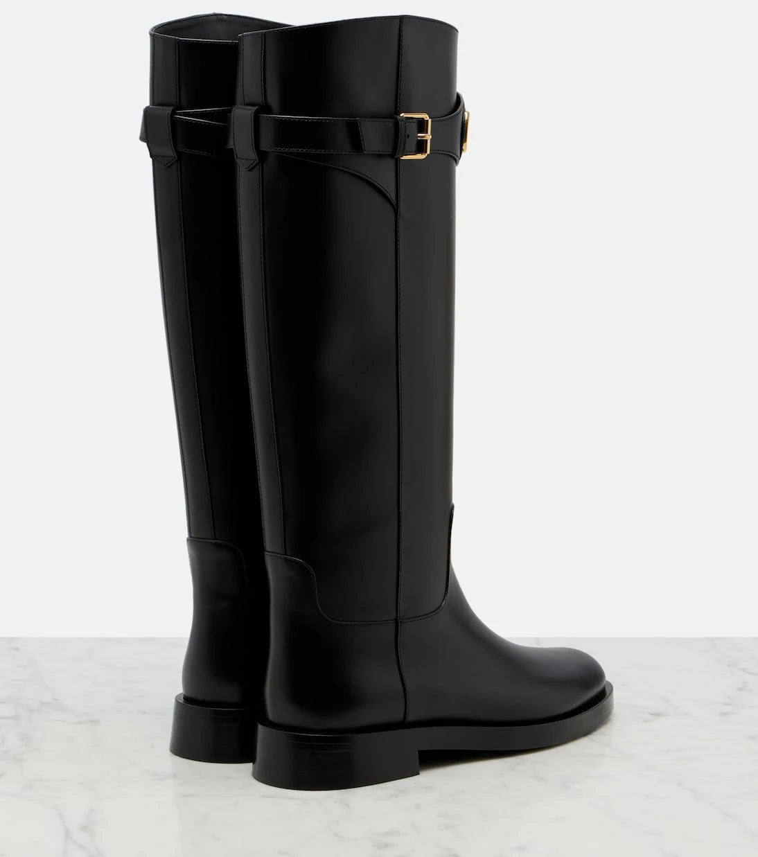 Valentino Garavani - VLogo leather knee-high boots