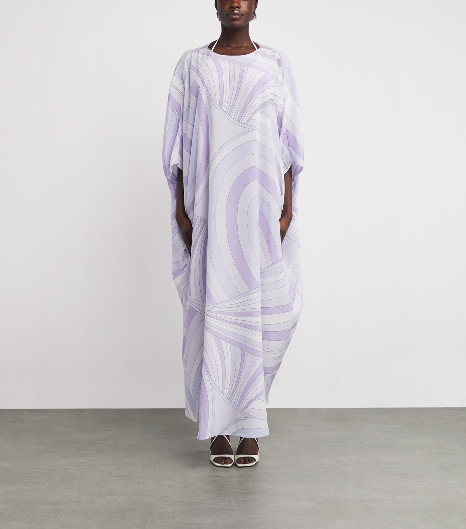 Purple Iride Kaftan Maxi Dress