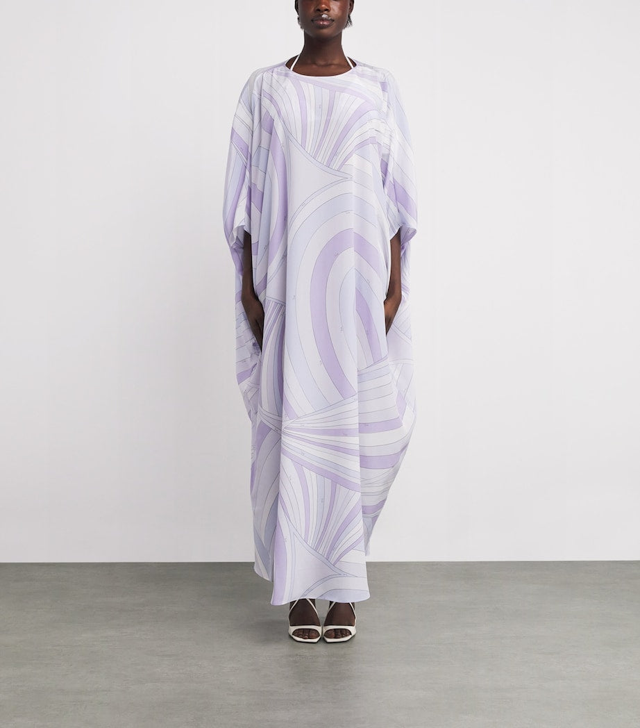 Purple Iride Kaftan Maxi Dress