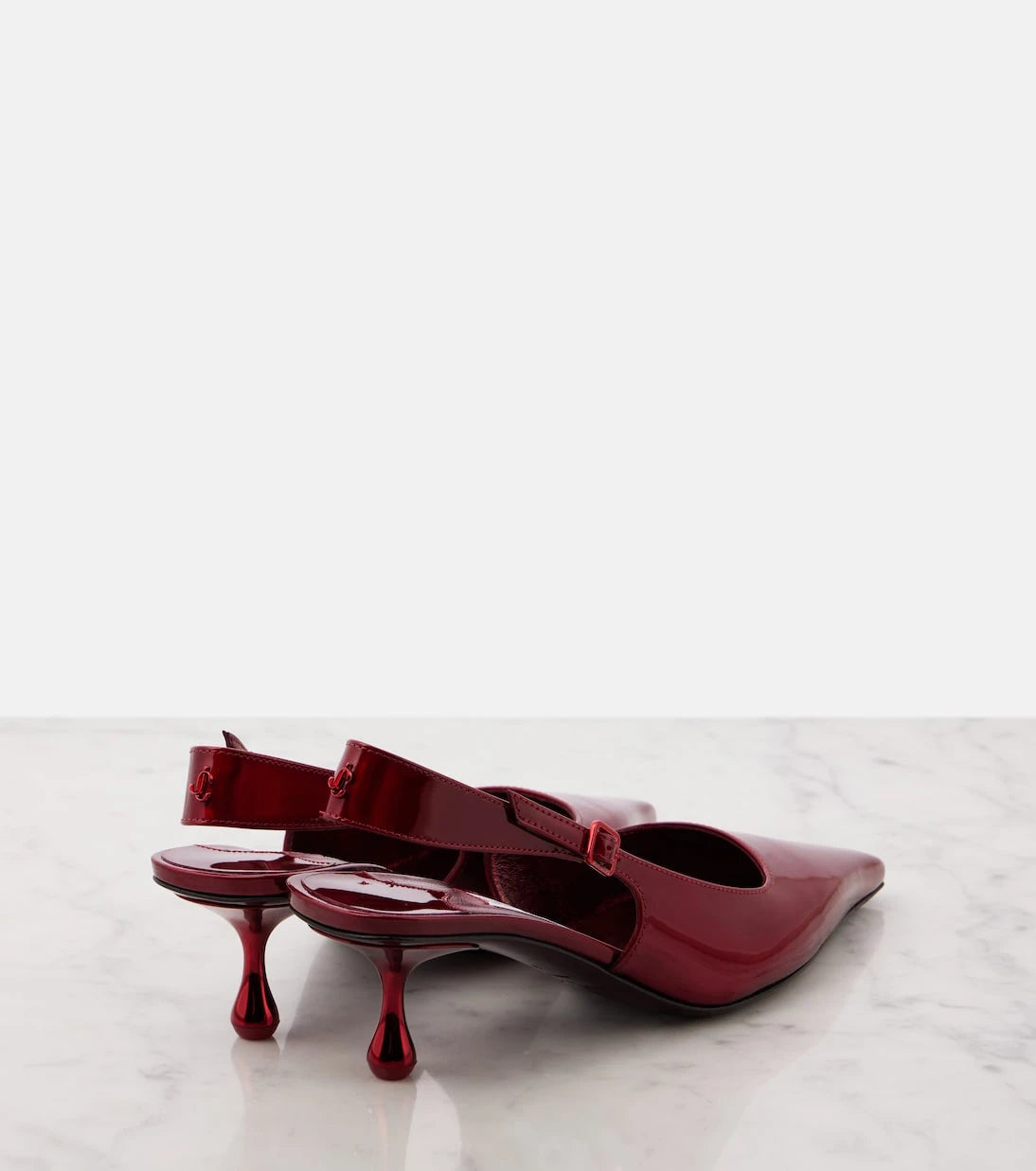 Jimmy Choo - Amel 50 patent leather slingback pumps