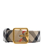 Beige Check B Buckle Belt