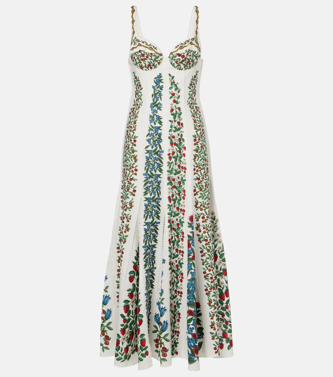 Farm Rio - Floral linen-blend maxi dress