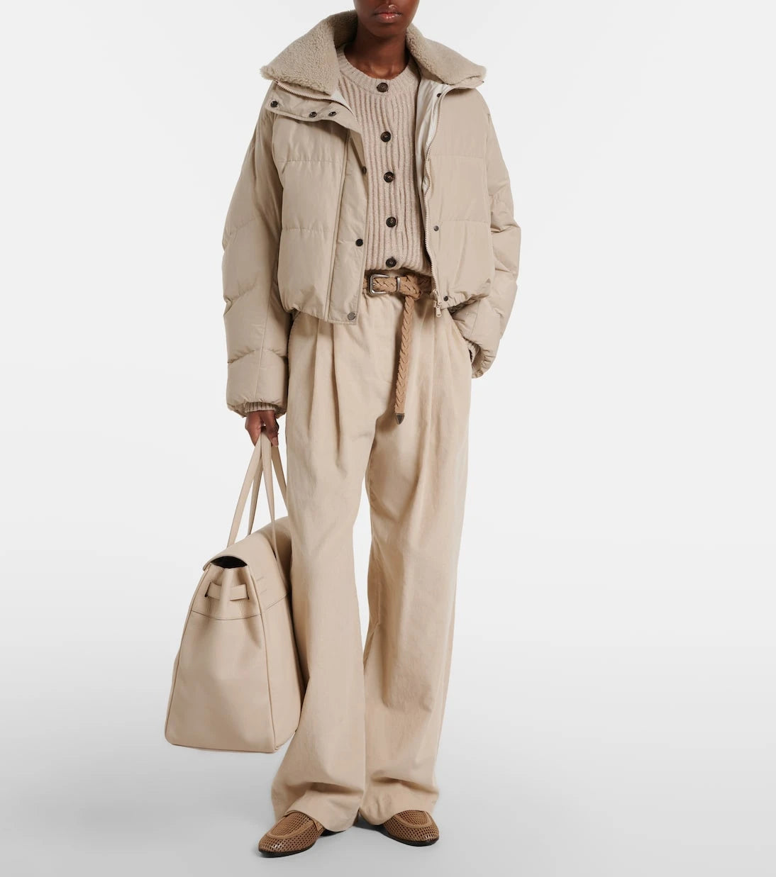Brunello Cucinelli - Ribbed-knit cashmere and wool-blend cardigan