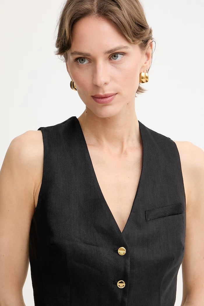 Elisabetta Franchi kadın keten yelek