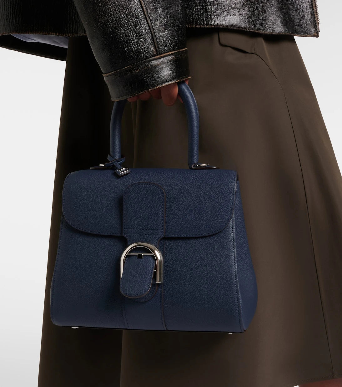 Delvaux - حقيبة يد علوية من الجلد طراز Brillant PM