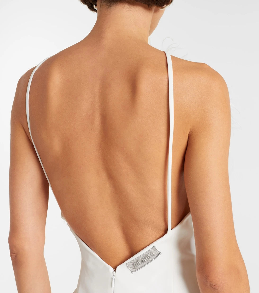 The Attico - Feather-trimmed cady minidress