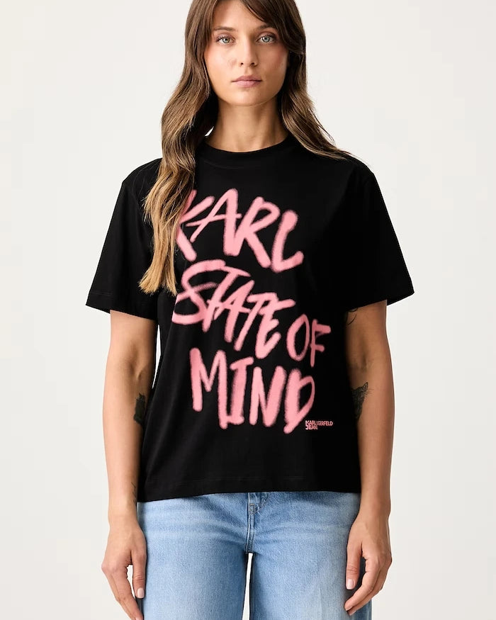 Karl Lagerfeld Jeans kadın pamuklu tişört