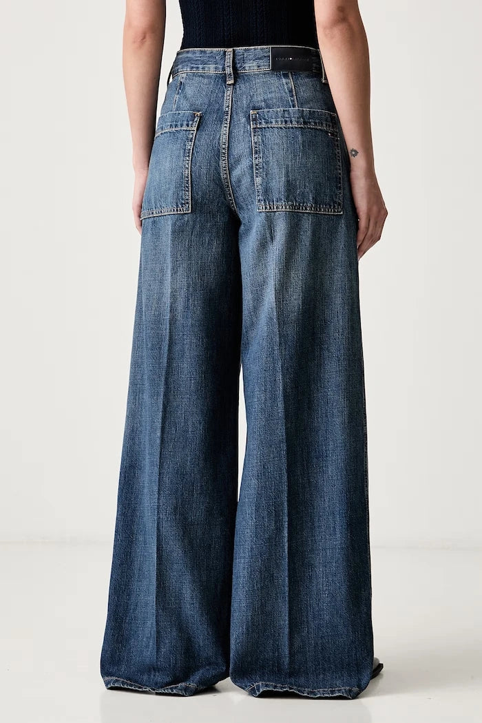 Tommy Hilfiger wide leg kadın jean pantolon