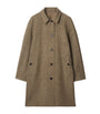 Brown Cotton-Wool Reversible Dual Long Car Coat