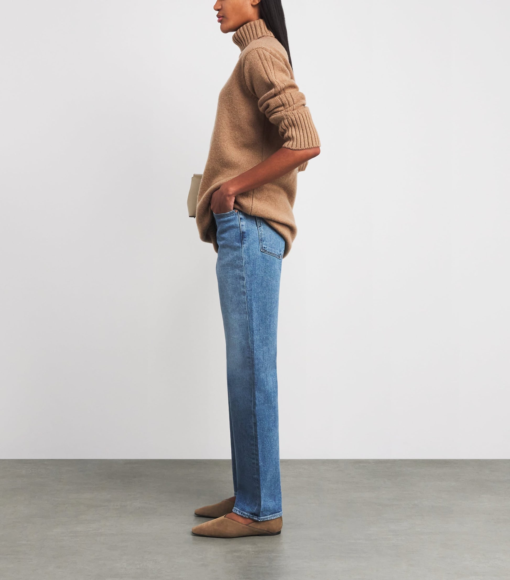 Toteme Beige Suede Everyday Ballet Flats