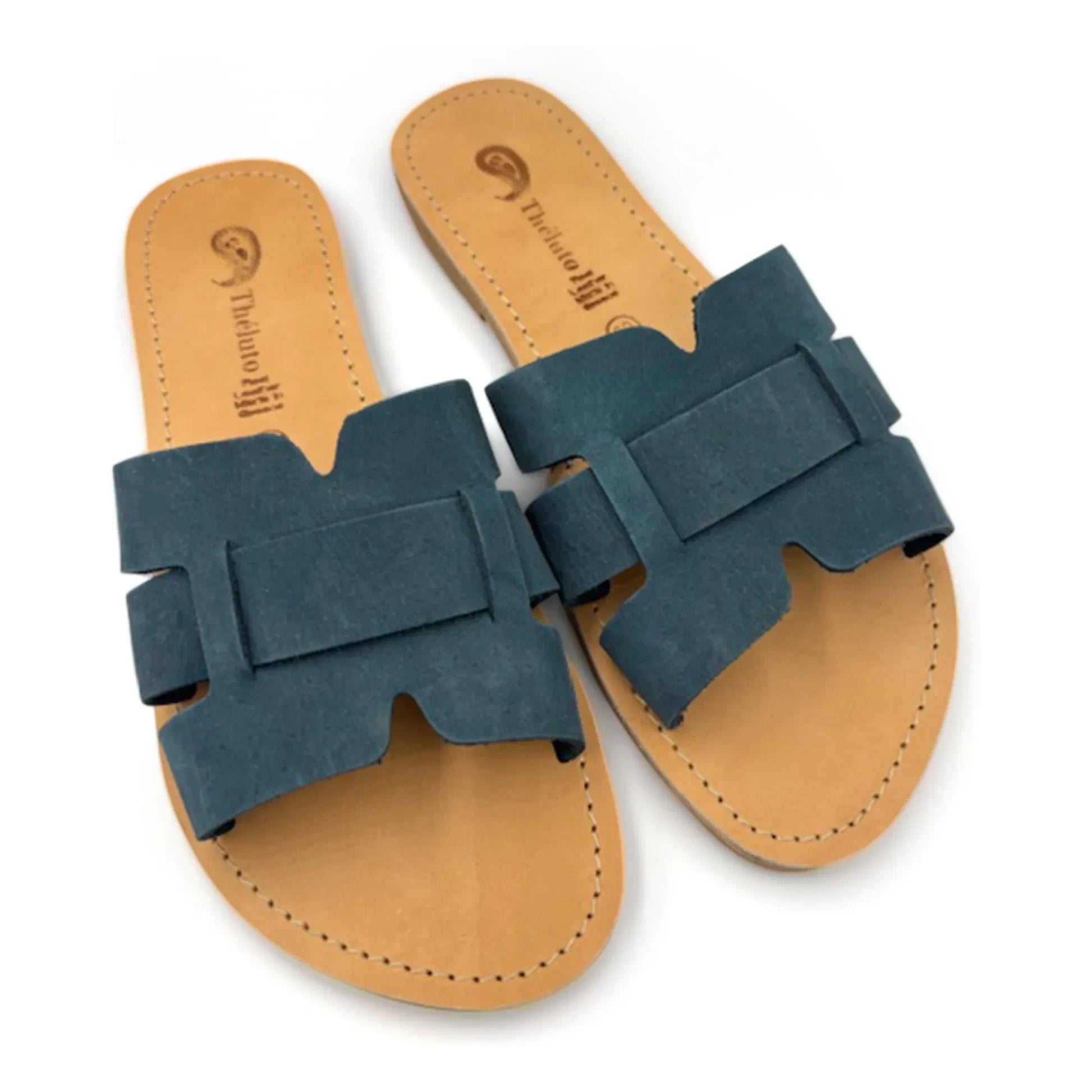 Théluto - Mules Oriane Nubuck | Blue