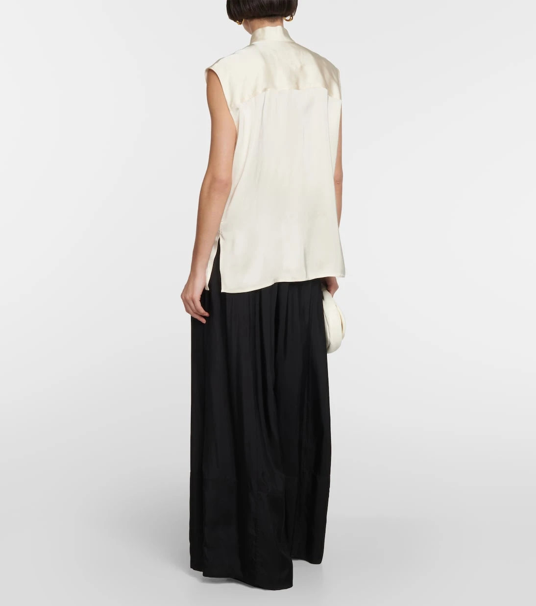 Jil Sander - Satin sleeveless blouse