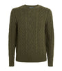 Polo Ralph Lauren Green Wool-Alpaca Cable-Knit Sweater