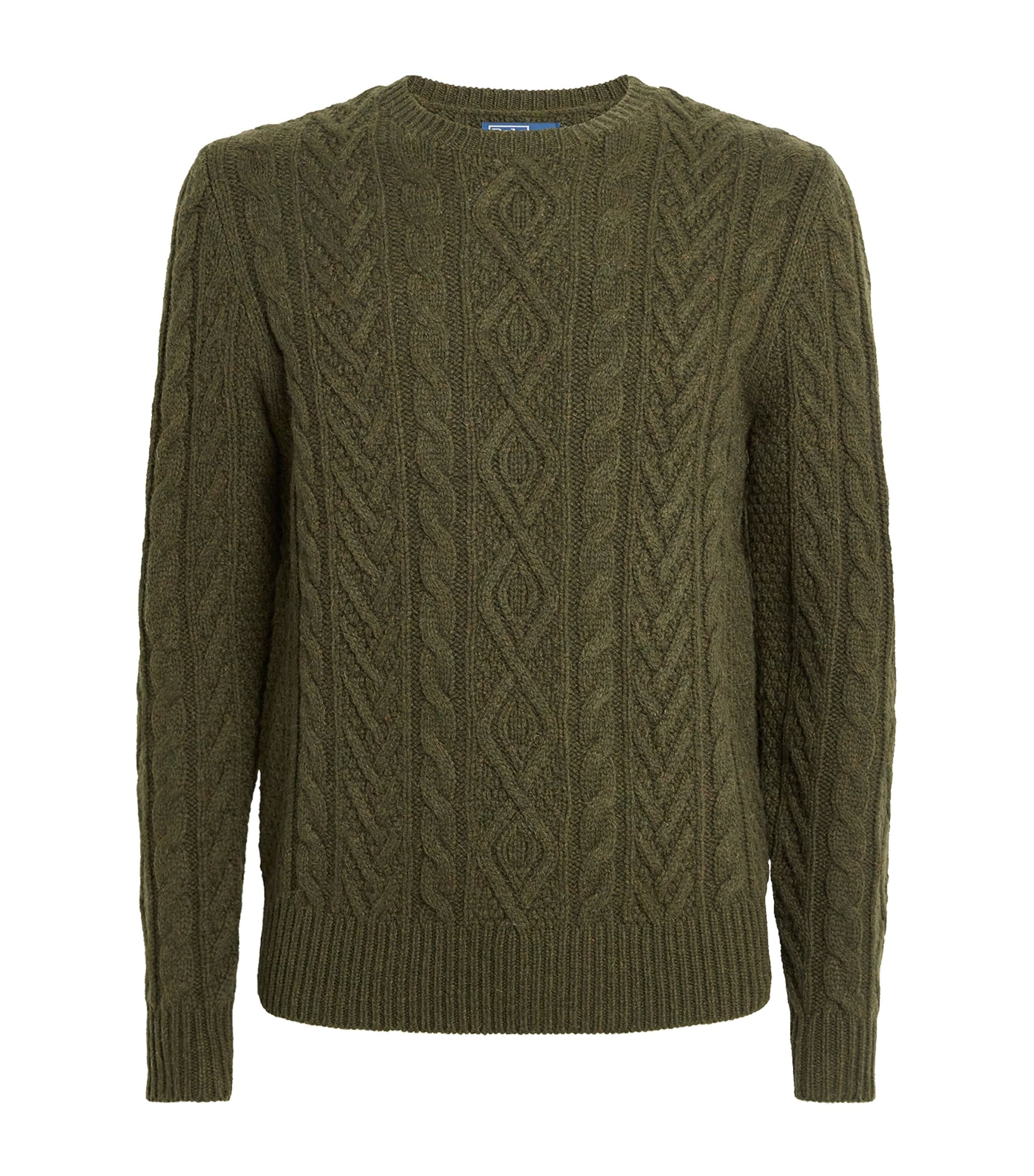 Polo Ralph Lauren Green Wool-Alpaca Cable-Knit Sweater