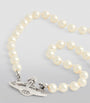 Vivienne Westwood Pearl Mini Bas Relief Necklace