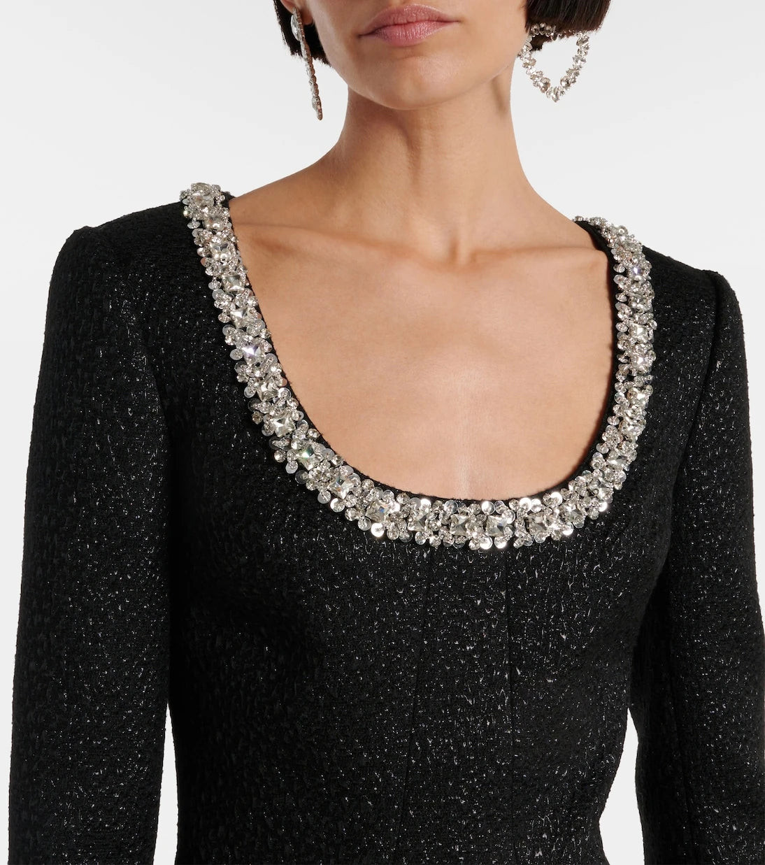 Self-Portrait - Sequined metallic minidress