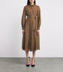 Max Mara Beige Silk Maxi Shirt Dress