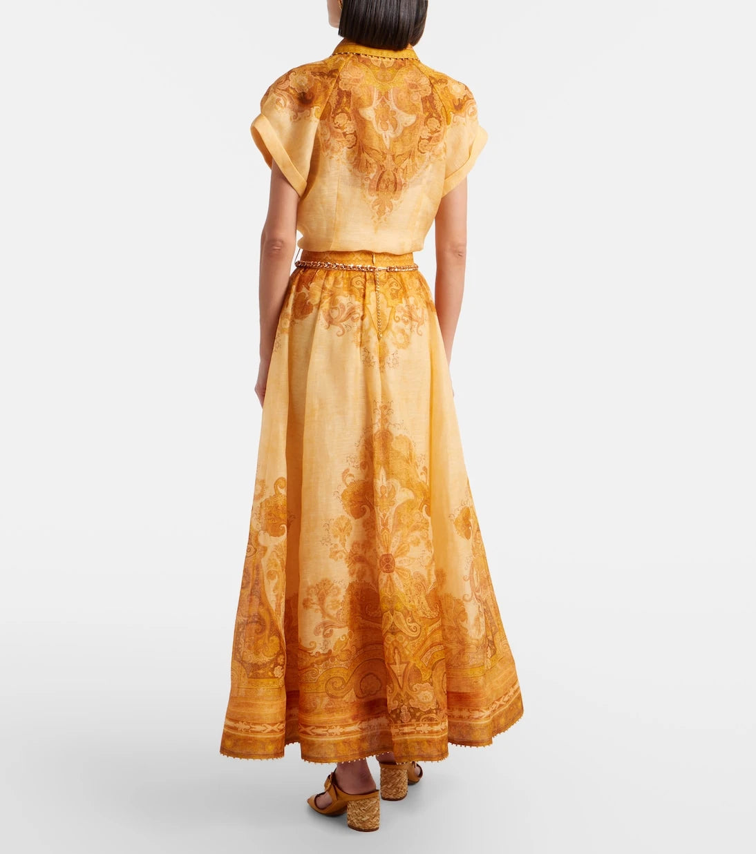 Zimmermann - Como paisley linen and silk maxi skirt