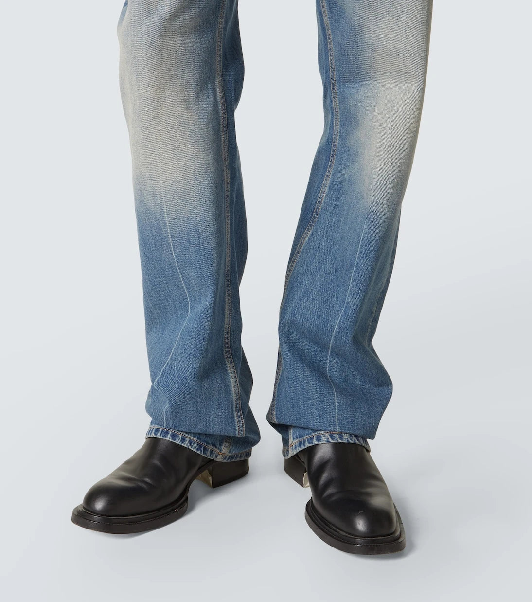 McQueen - Faded straight jeans