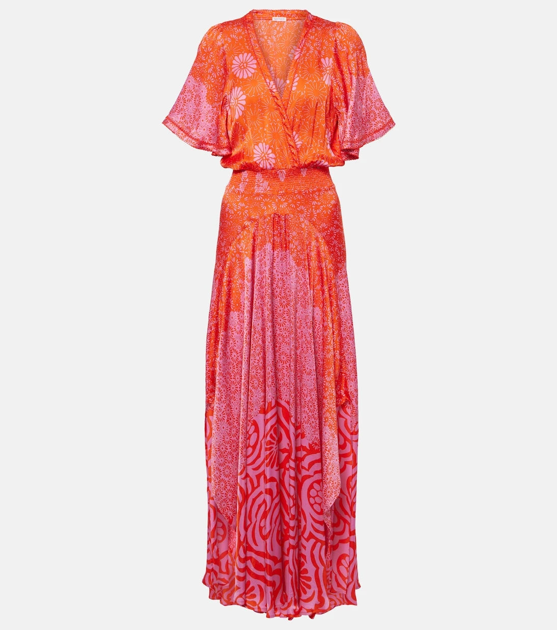 Poupette St Barth - Mabelle printed front-slit maxi dress