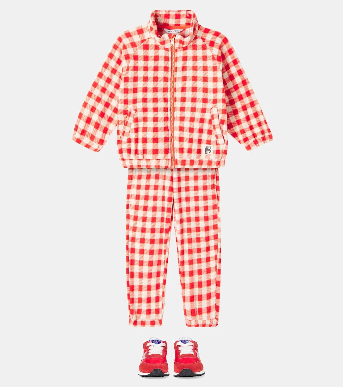 Mini Rodini - Gingham fleece jacket