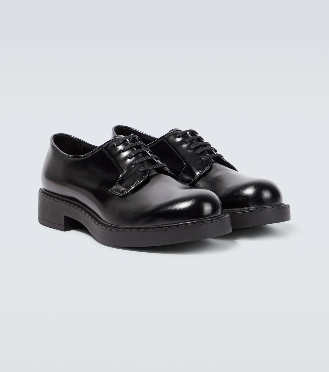 Prada - Brushed leather Derby shoes
