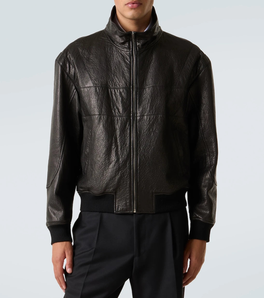 Saint Laurent - Leather bomber jacket