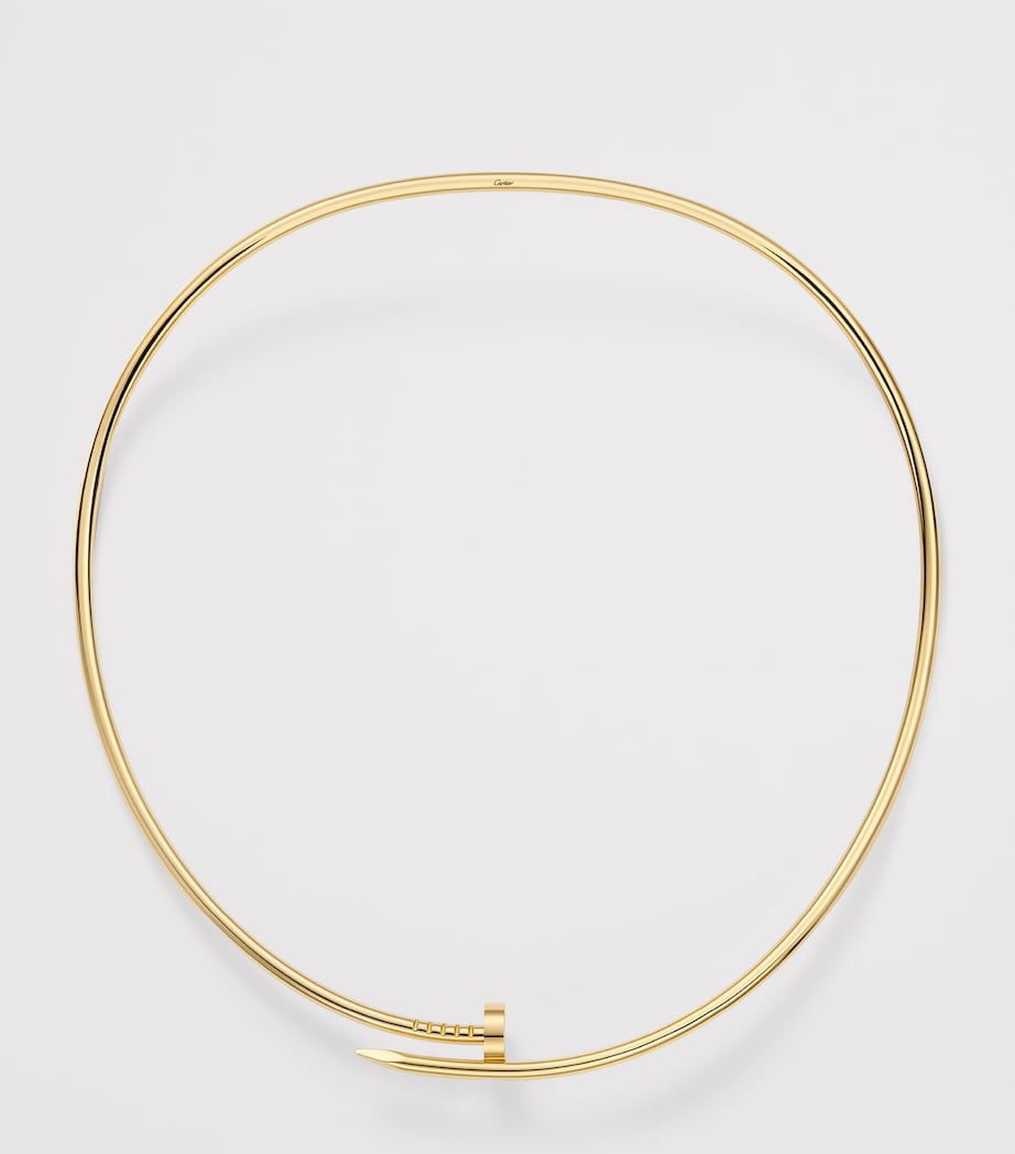 Small Yellow Gold and Diamond Juste un Clou Torque Necklace