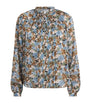 Veronica Beard Multi Silk Floral Linds Blouse