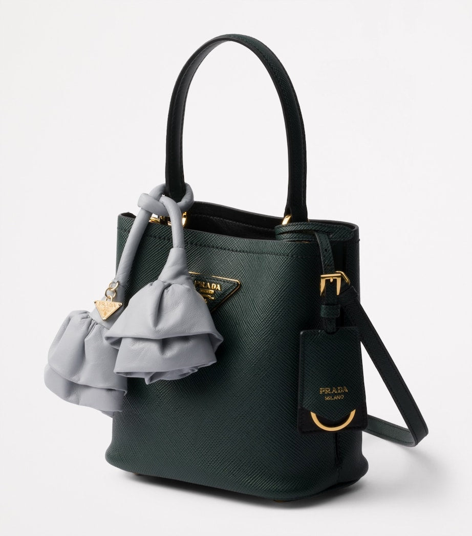 Prada Green Mini Saffiano Leather Panier Top-Handle Bag