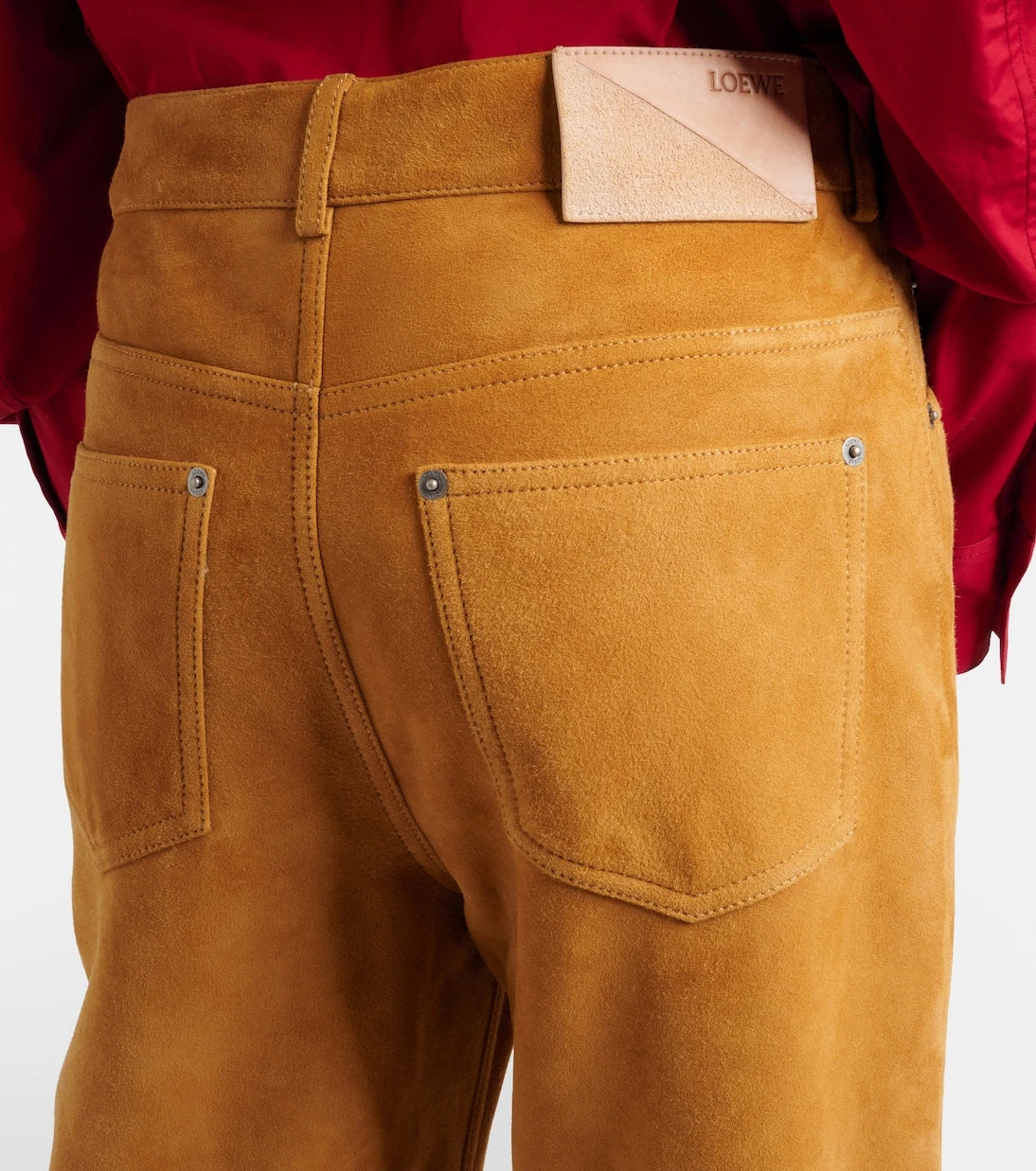 Loewe - Suede straight pants