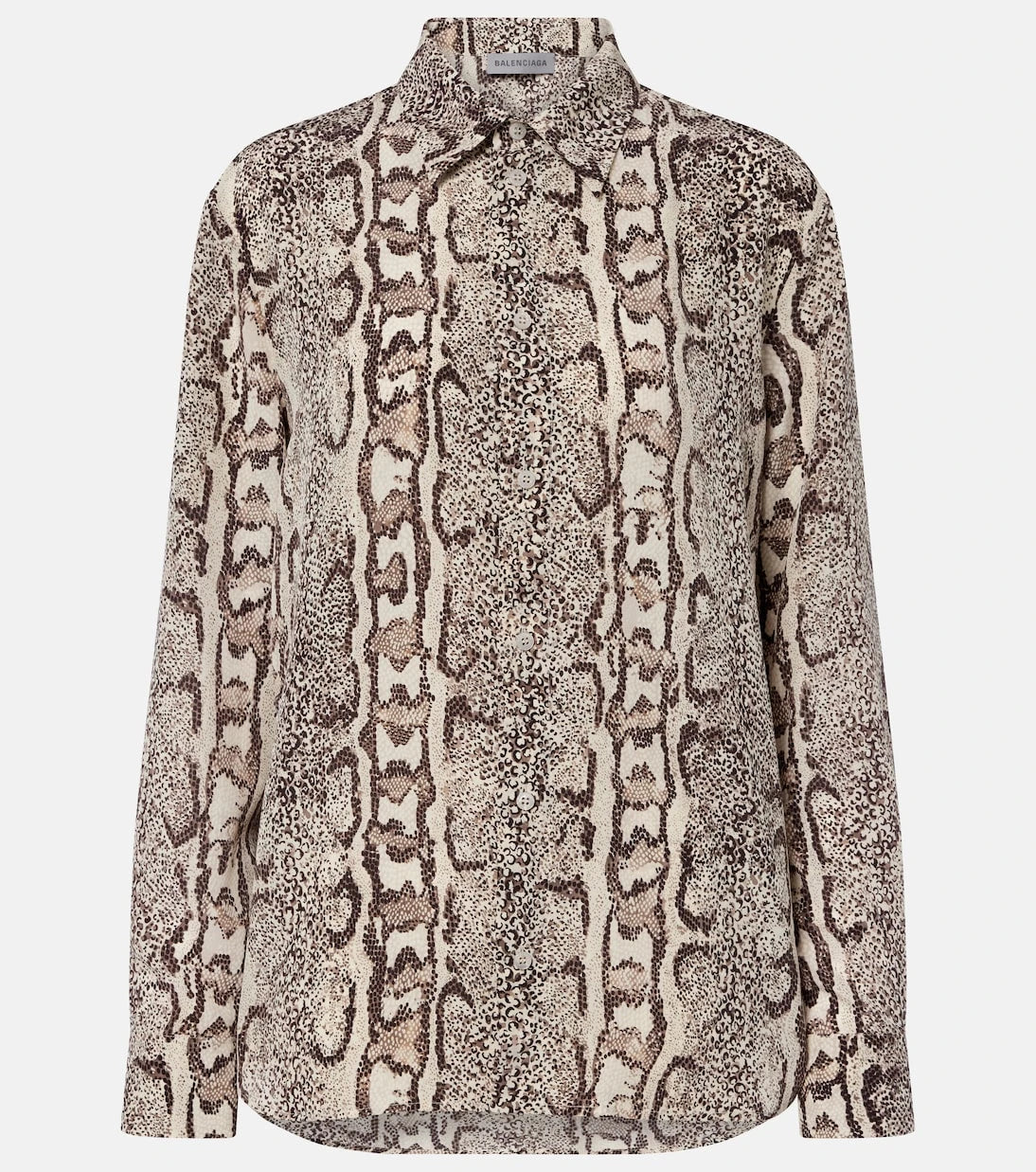 Balenciaga - Snake-print silk shirt