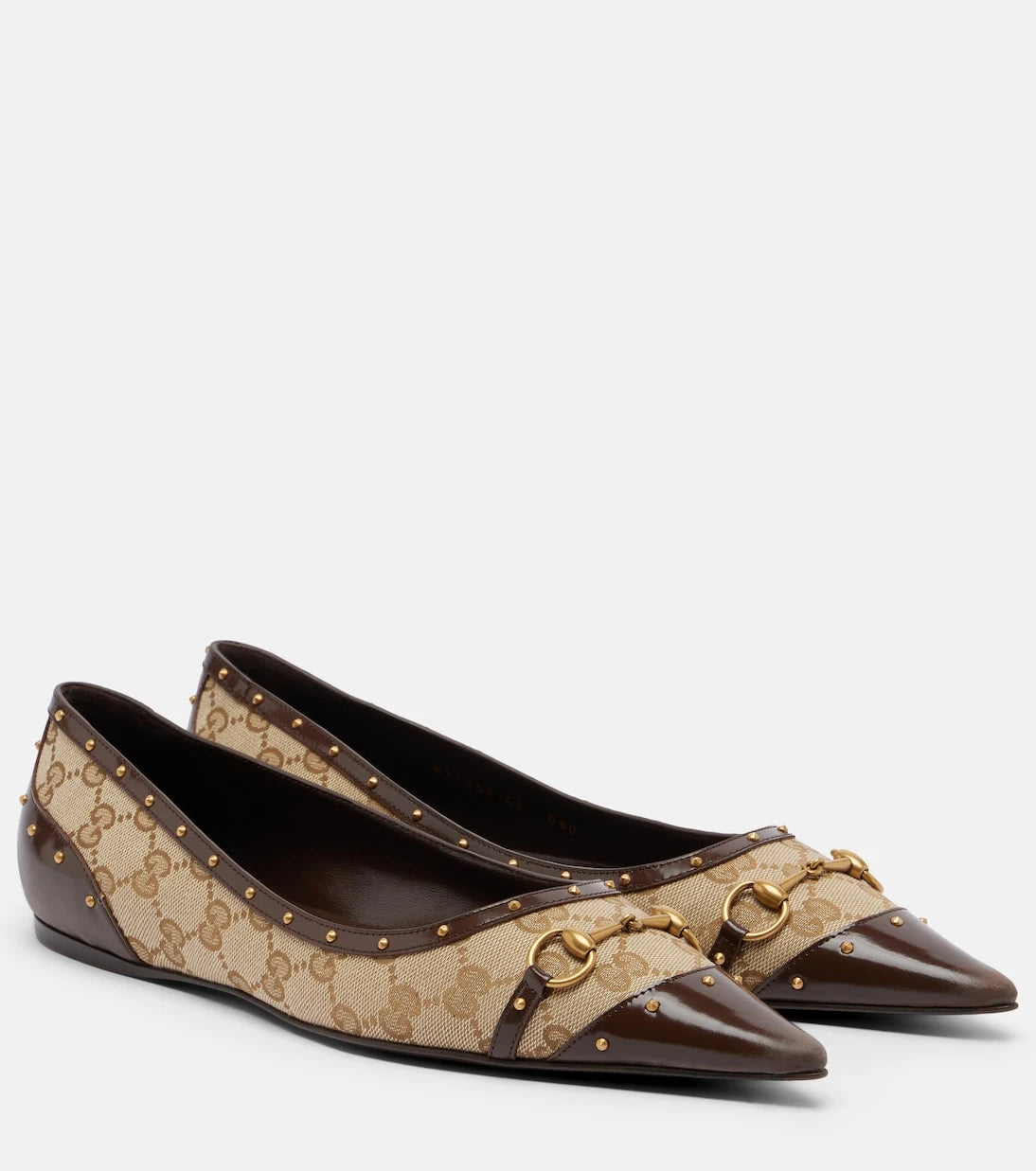 Gucci - Savoy Horsebit GG canvas ballet flats